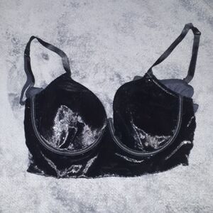 Victoria's Secret Shimmering Black Velvet Bra